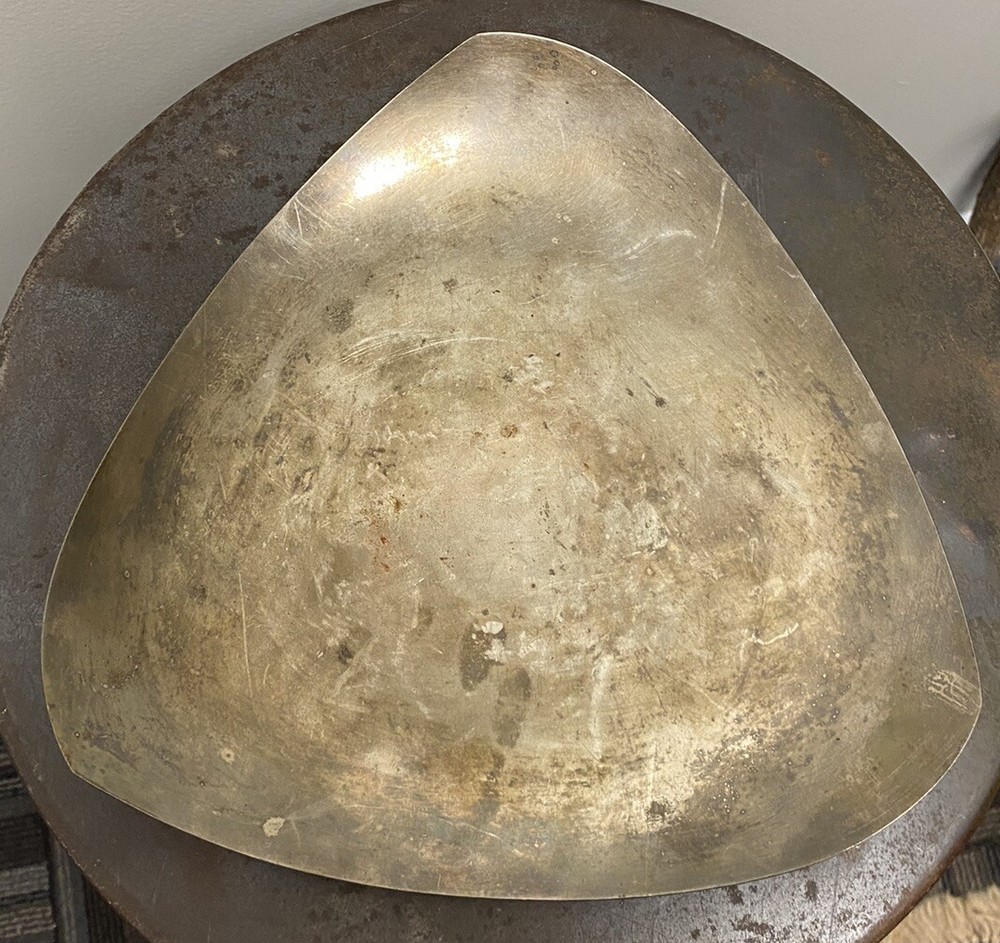 Vintage Mid Century 1960’s WMF Ikora Germany Dish Brass Silver Plated MCM Table