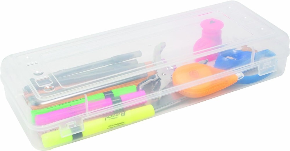 ADVANTUS Stretch Art Box Storage Case, Single, Clear