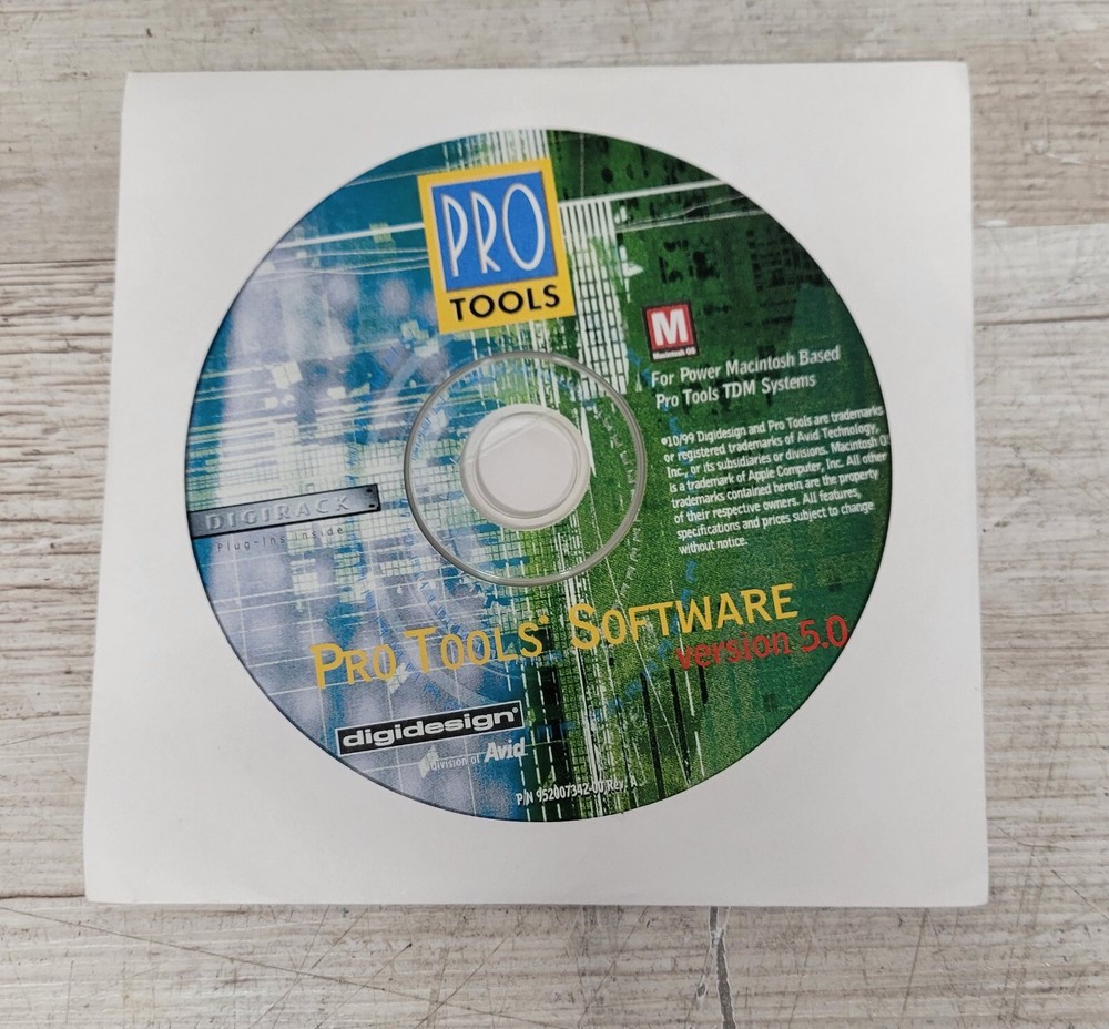 Digidesign Pro Tools TDM 5.0 MAC Software Install Disk