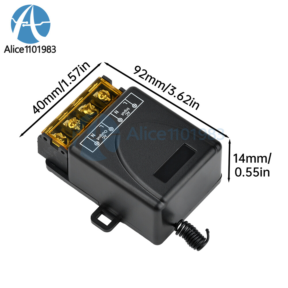 AC85-250V Wireless Remote Control Light Switch Transmitter For Water Pump Lamp