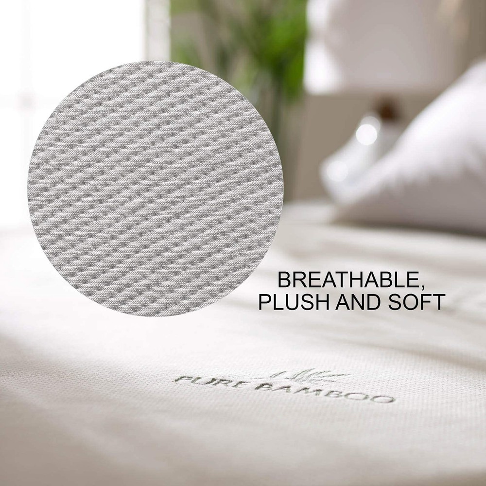 King Mattress Protector by , Waterproof - Viscose Derived from , Breathable, ...