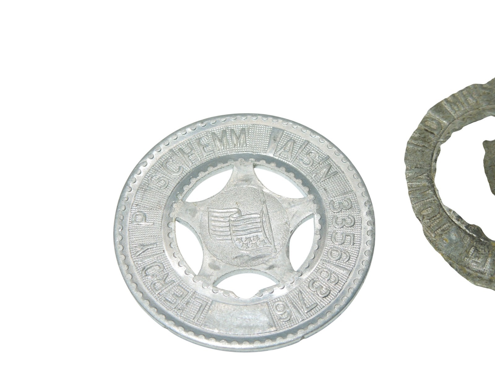 Original WWII US Army Named Good Luck Tokens Schemm AA Soldier CA13