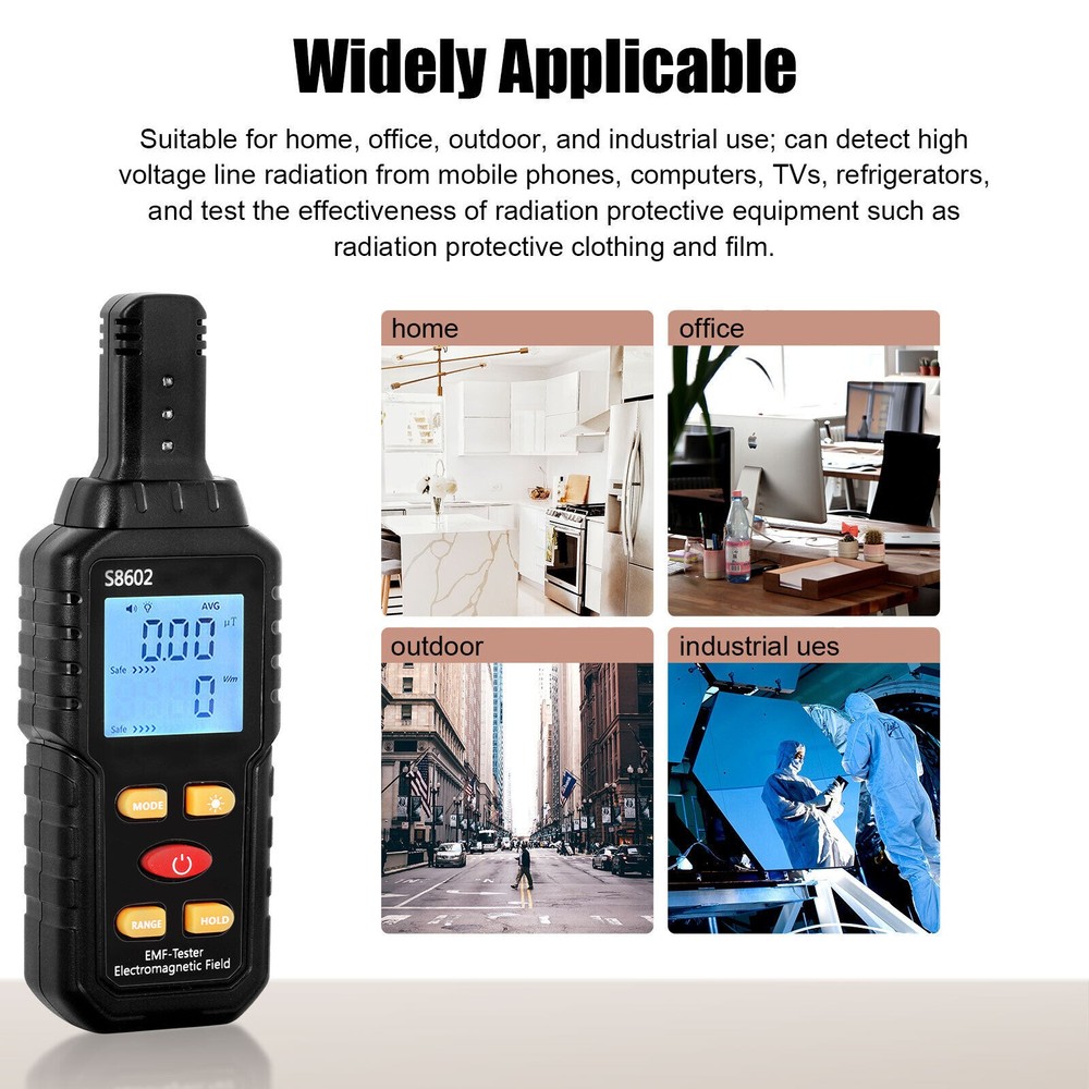 LCD Radiation Detector Dosimeter EMF Meter Electromagnetic Tester
