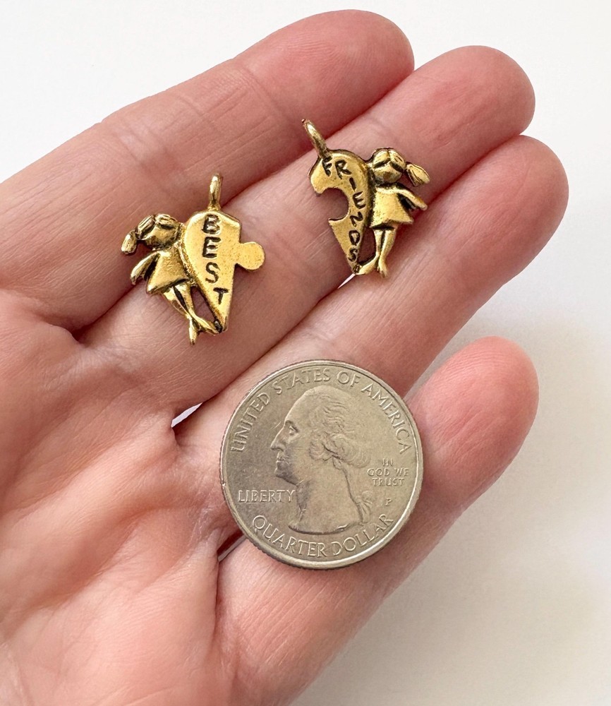 1 SET BEST FRIEND BRASS INTERLOCKING CHARMS /BSO3
