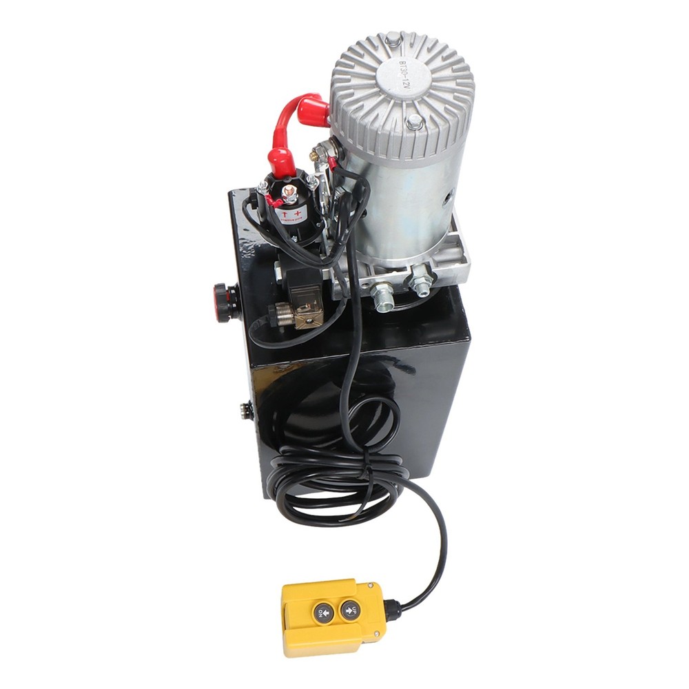 15 Quart 12V DC Hydraulic Pump Double Acting Dump Trailer Power Unit