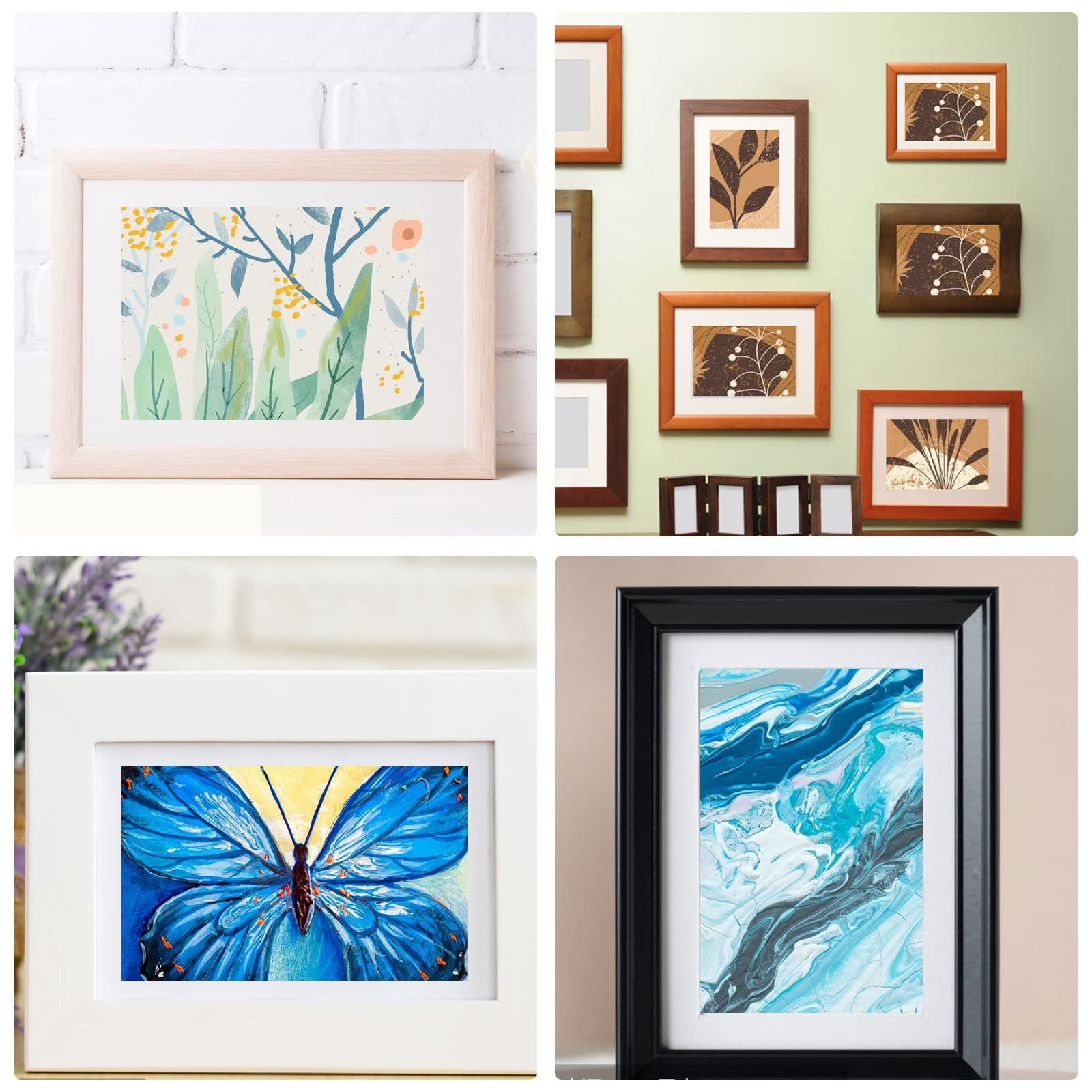 Prudiut 15 Pack 8x10 White Picture Mats, Frame Mattes for 5x7 Pictures Photo ...