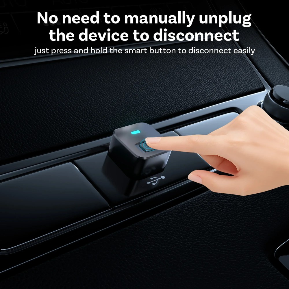 OTTOCAST Mini Dot Cube Wireless CarPlay Android Auto Adapter 2 in 1 USB AI Car A