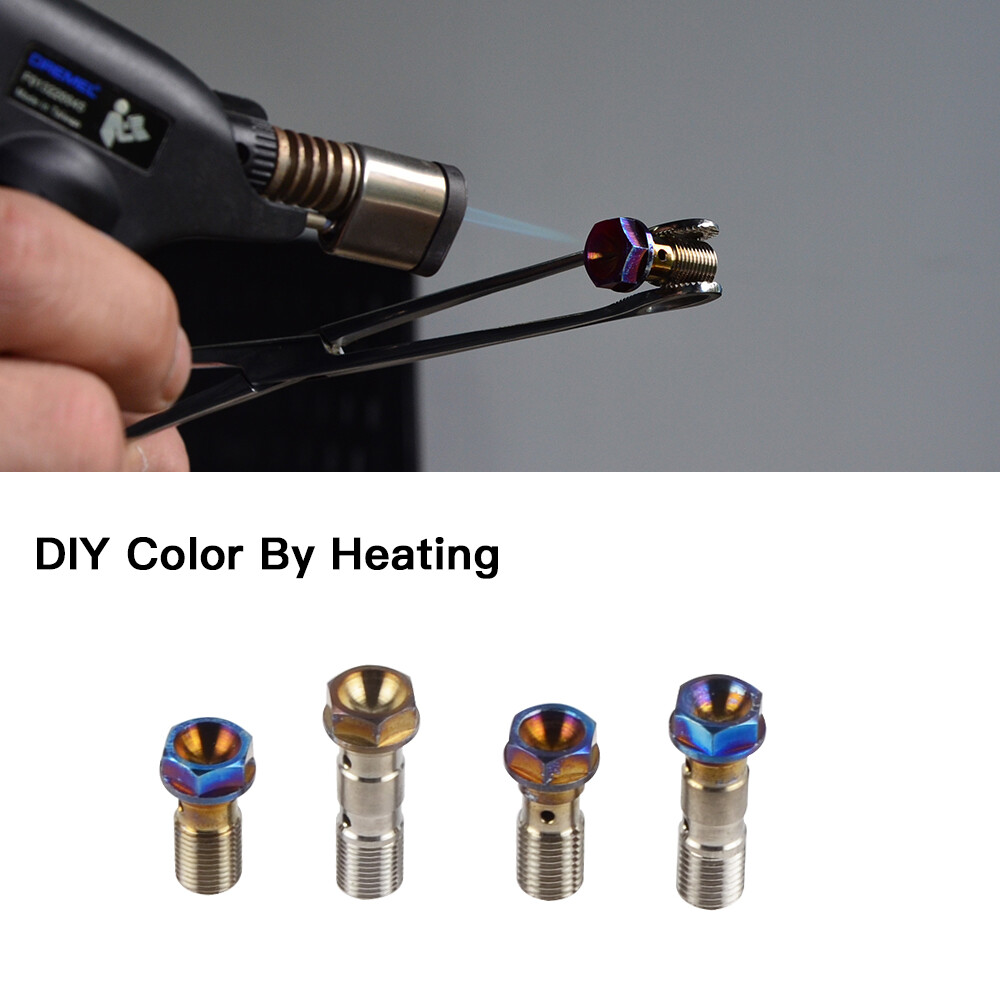 Titanium Single Banjo Bolt Screw M10x1.25 Pitch 23mm For Honda Kawasaki Yamaha