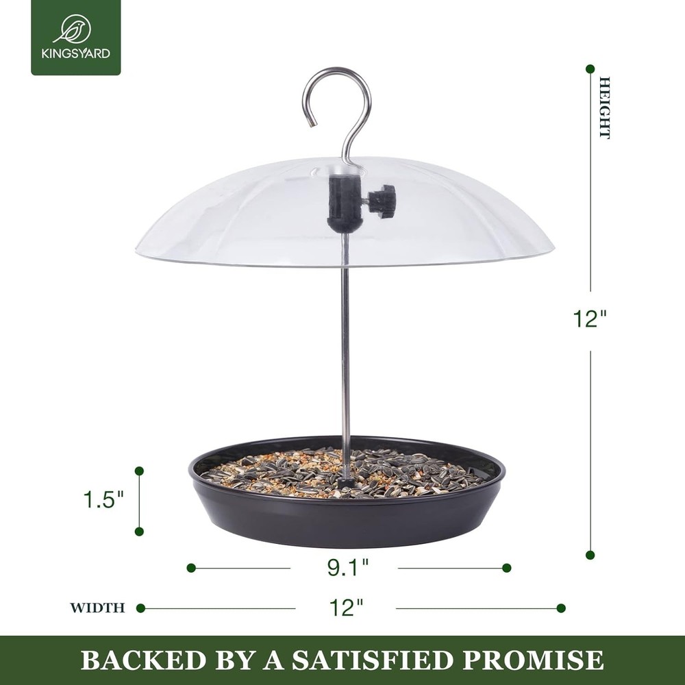 Adjustable Hanging Bird Feeder with Durable Dome Top for Backyard Birdwatching