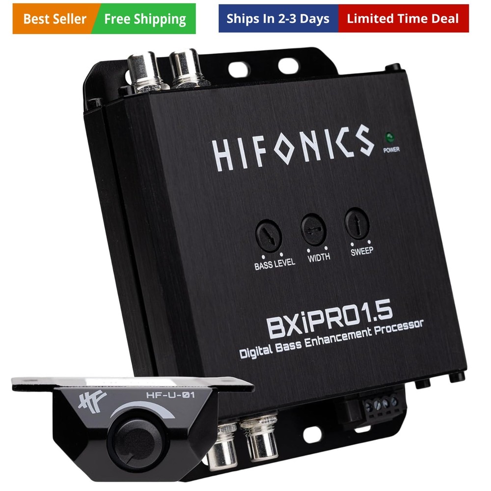 Bass Enhancer, Digital Processor with Dash Mount Remote Control, Integration ...