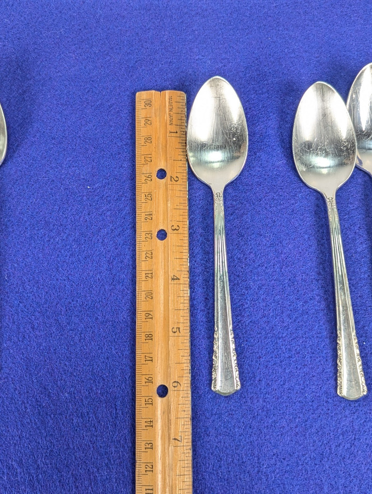 May Queen Holmes Edwards Teaspoons (6) Silverplate SILVERWARE Flatware 1951