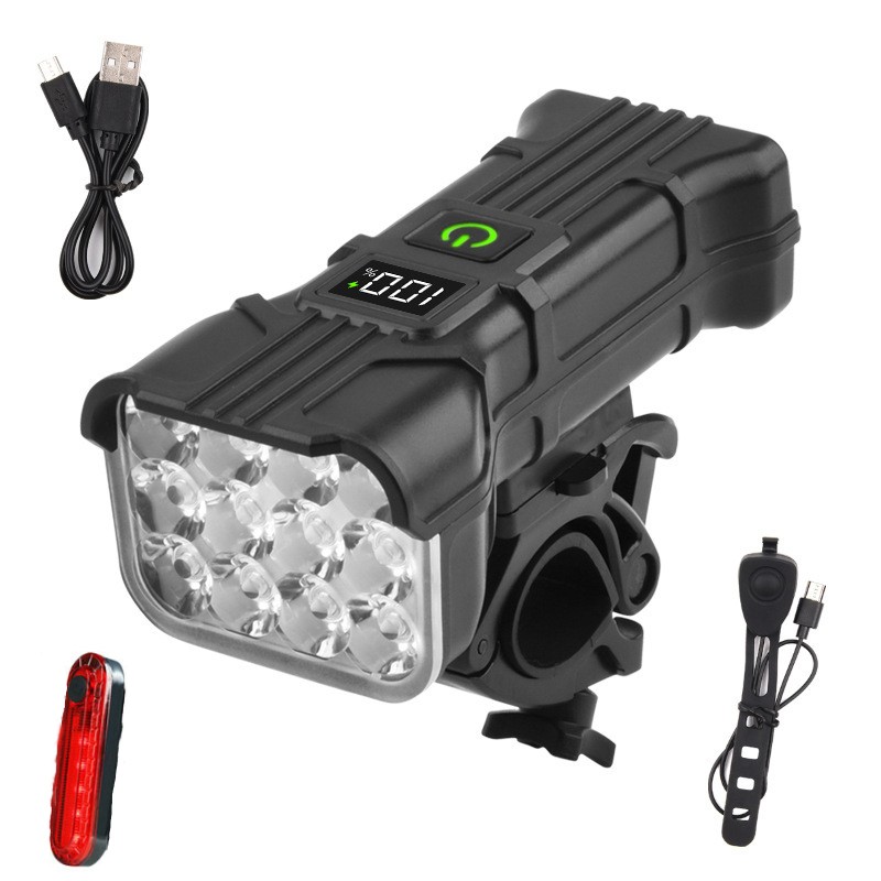Rechargeable LED Mountain Bike Lights 90000LM Bicycle Torch Front &Rear Lamp
