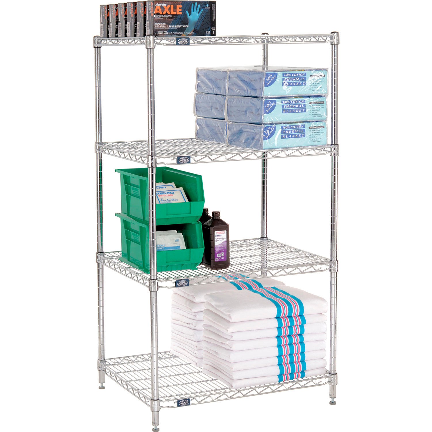 Nexel 24306C Nexel Chrome Wire Shelving 30"W X 24"D x 63"H