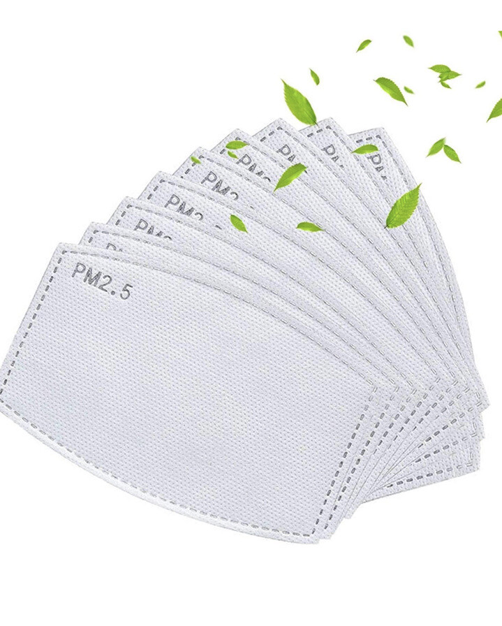 150 PCS Adult Activated Carbon PM2.5 Filter Insert 5 Layers Replacement