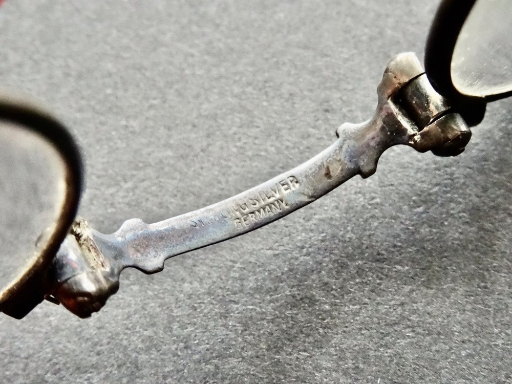 lORGNETTE OPERA GLASSES BUTTON TRIGGER STERLING SILVER GERMANY ANTIQUE neocurio