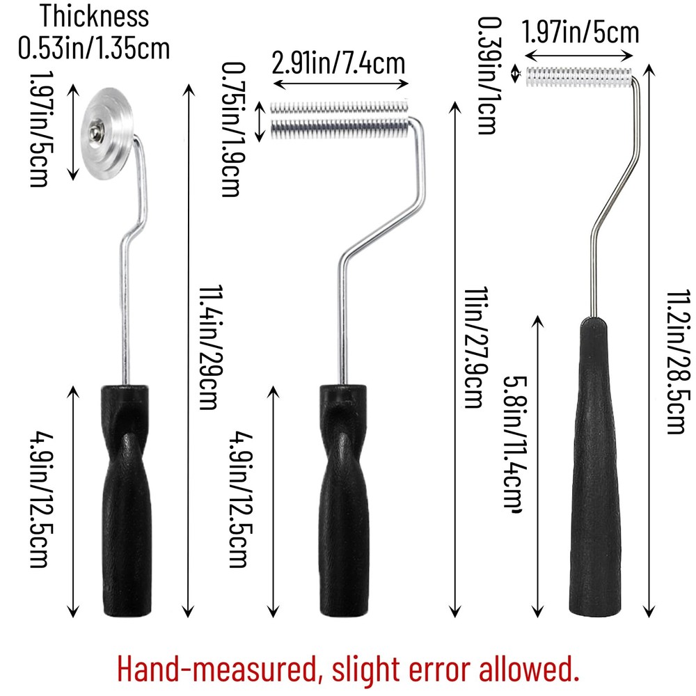 YOUEON 5 Pcs Fiberglass Roller Tools Kit, Laminating Silver