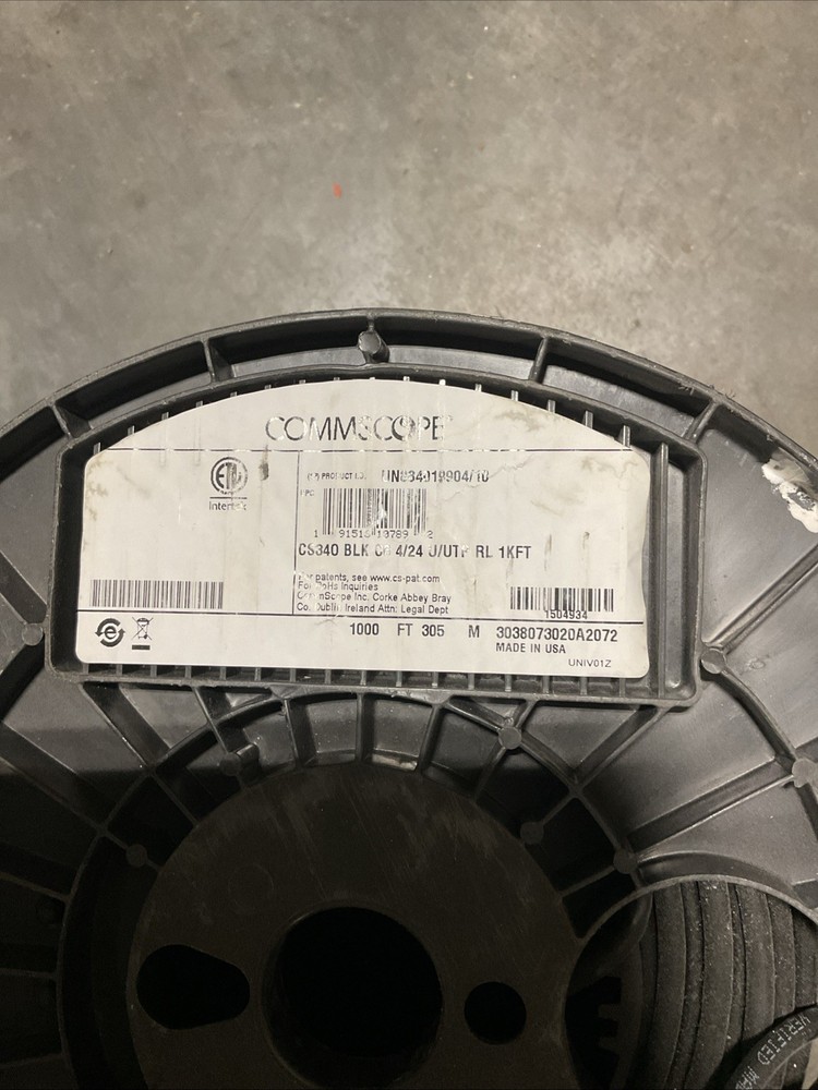 CommScope Cable CS34P BLK UN874028404/10 aprox 600 ft
