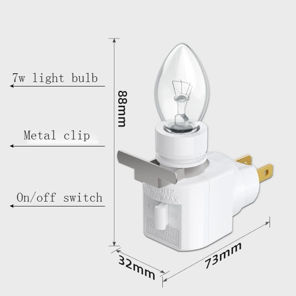 TWDRTDD Plug in Night Light, Adjustable E12 Base Socket Night Light with On/O...