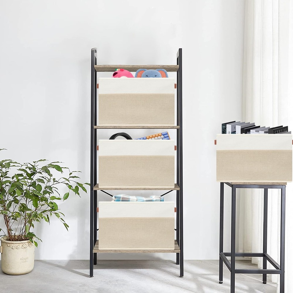 6 Pack Fabric Storage Baskets for Organizing Collapsible Fabric Storage Bins ...