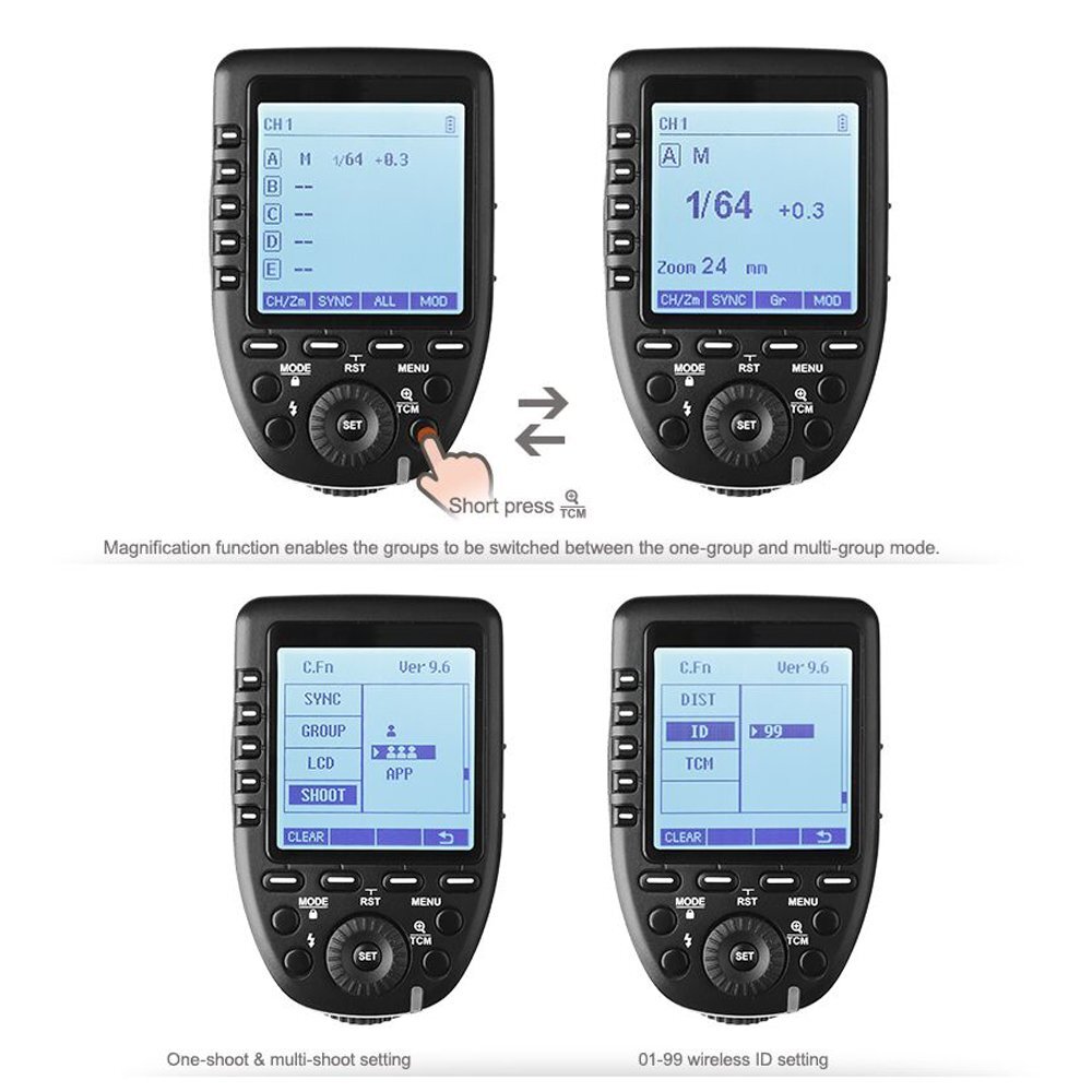 US 1/2/5Pcs Godox XPro-C 2.4G TTL Studio Flash Light Trigger Fr Canon EOS Camera