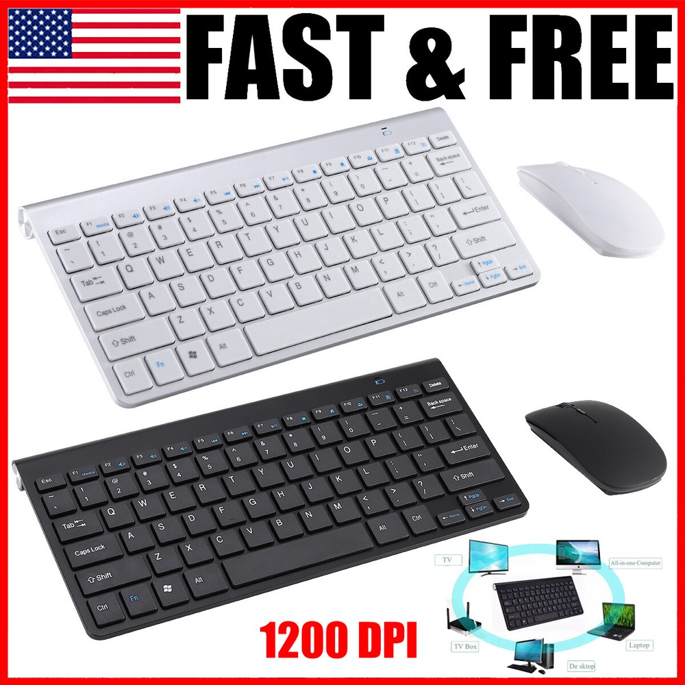 Mini 2.4G Wireless Keyboard And Mouse Set For Mac Apple PC Computer Waterproof