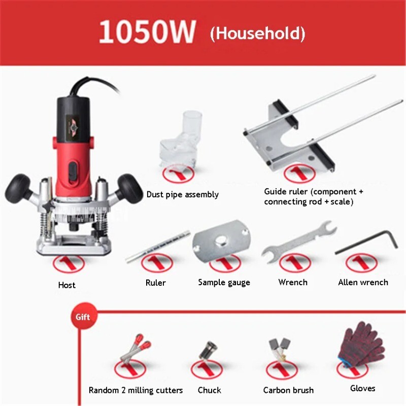 Milling Machine Woodworking Milling Machine Multi-function Trimming Machine 220V