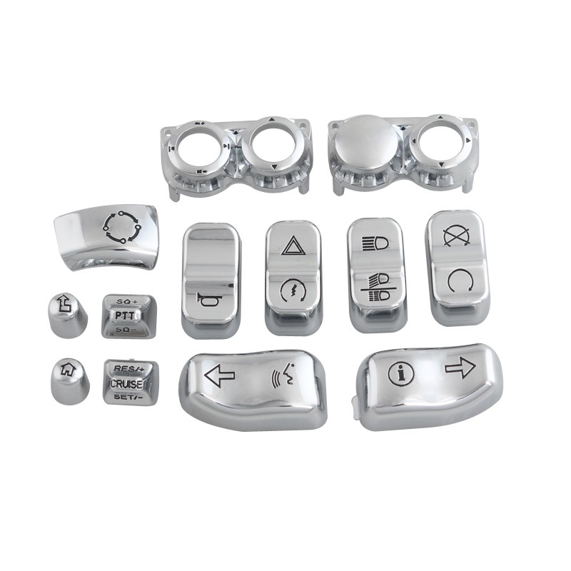13pcs Hand Control Housing Button Cover Switch Cap Kit For Harley Electra Glide
