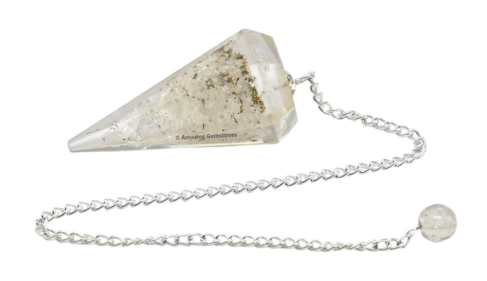 Clear Quartz Orgone Pendulum