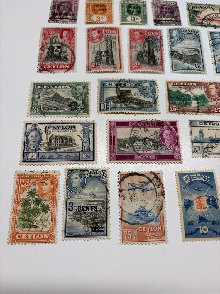 Ceylon Stamp group Used Hinged (Lot 60a File 27)