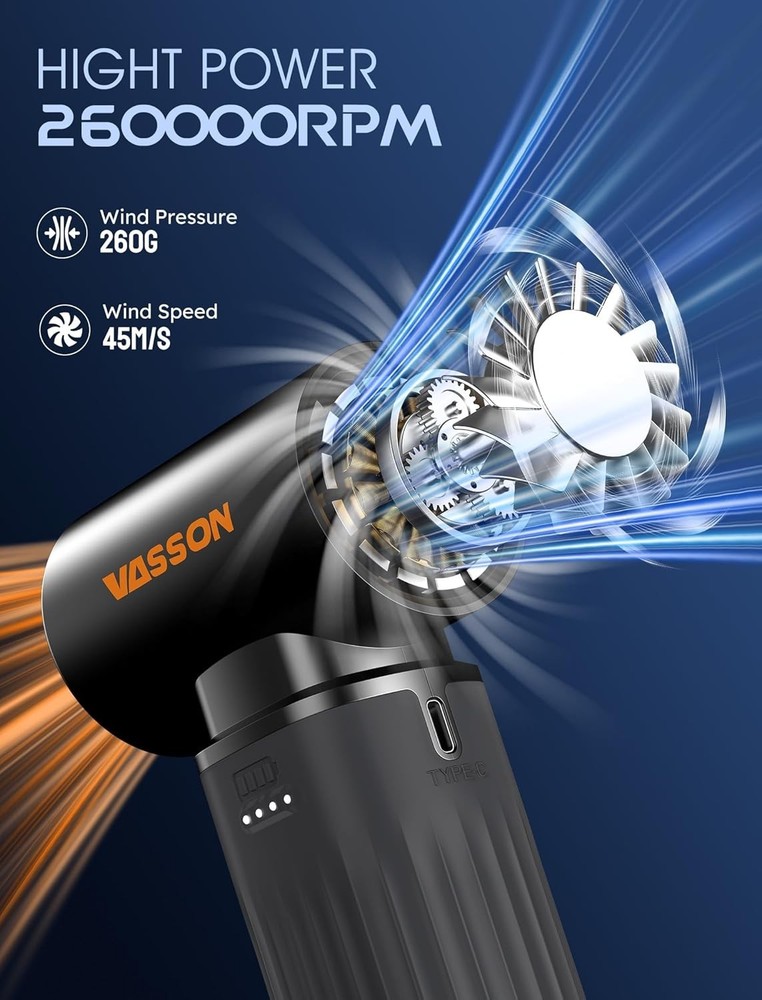 Mini Portable Air Duster - Fast Charging, Long Runtime