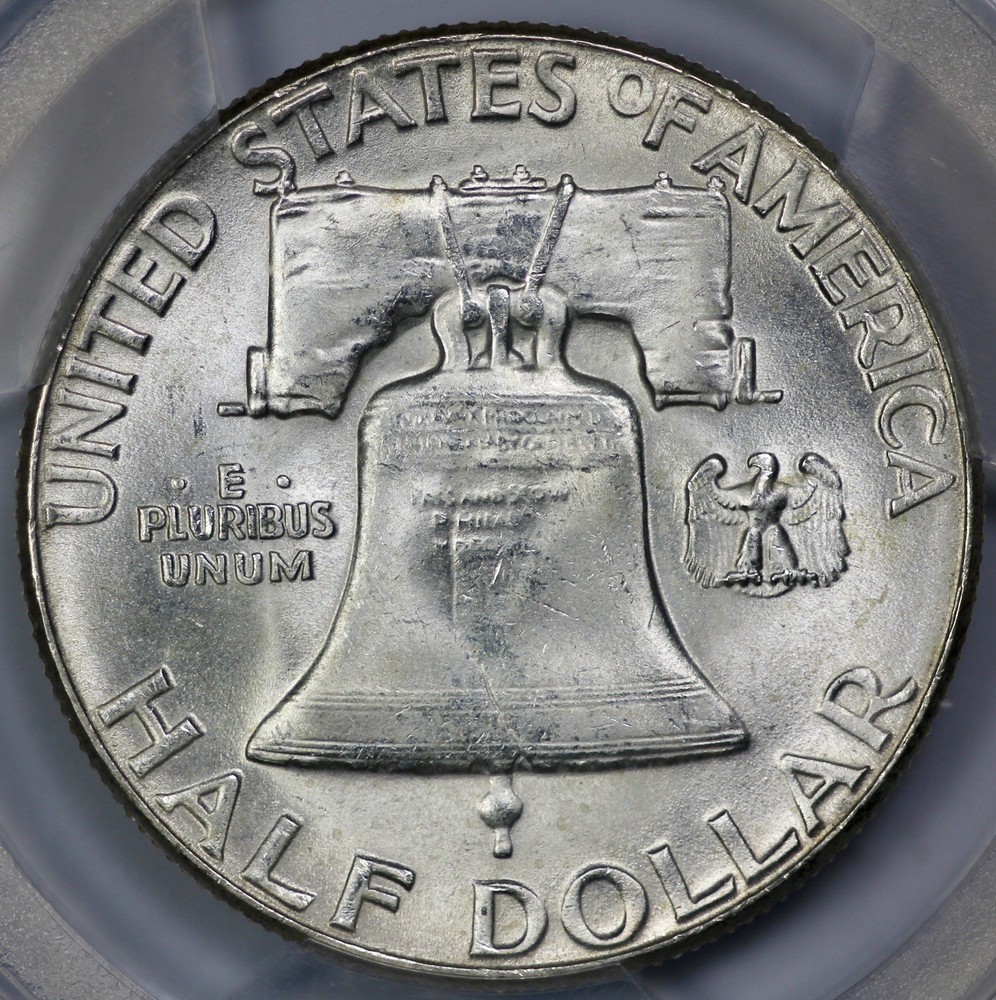 1955 Franklin 50c Silver Half Dollar PCGS MS 65