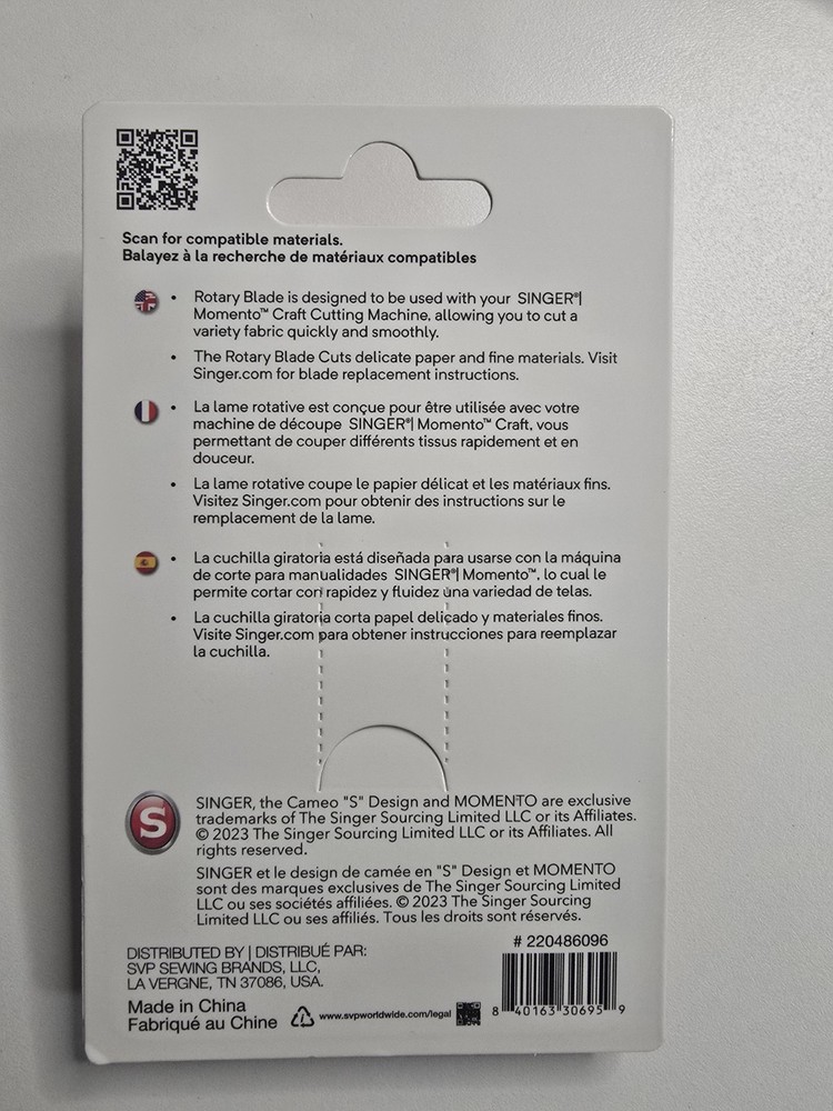 Singer Momento 2 Piece Rotary Blade Replacement