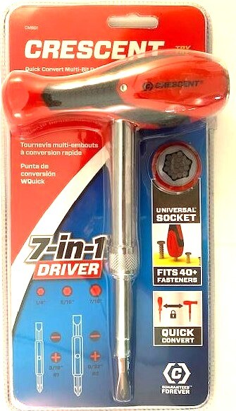 Crescent CMBD1 Quick Convert T-Handle Multi-Bit Driver