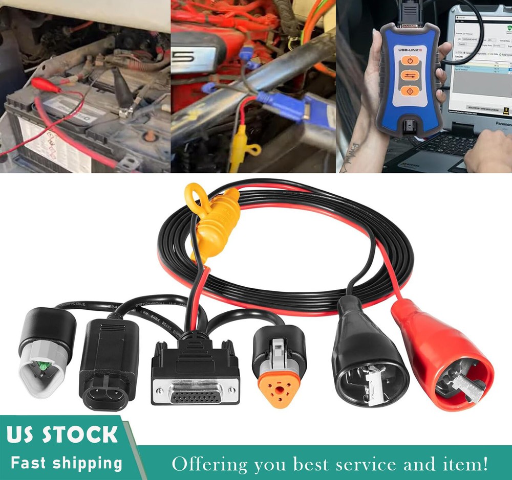 MPS-493033 Diagnostic Adapter Cable Fits Nexiq USB Link 2 & 3, Cummins Inline 7