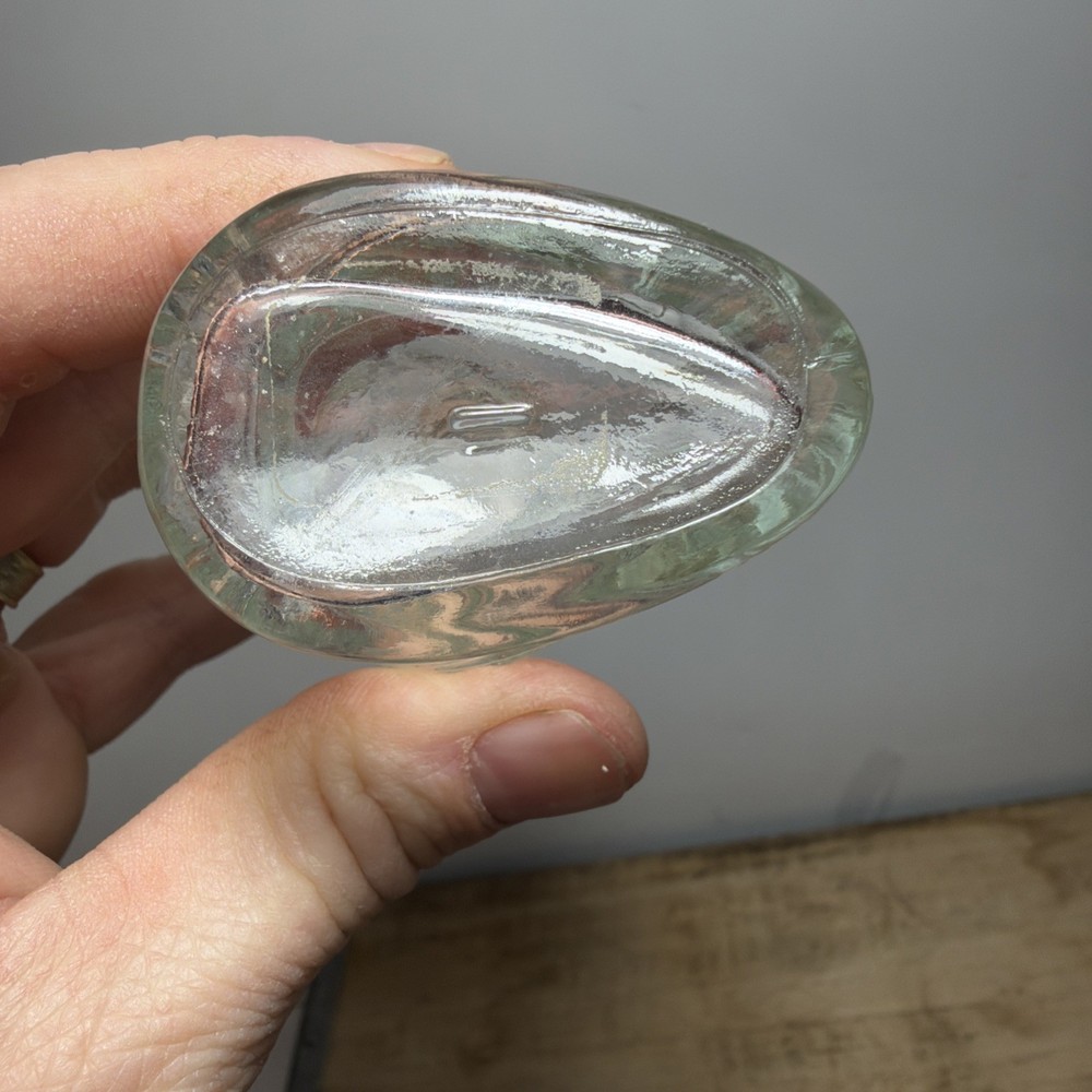 Vintage Glass Owl Candy Container
