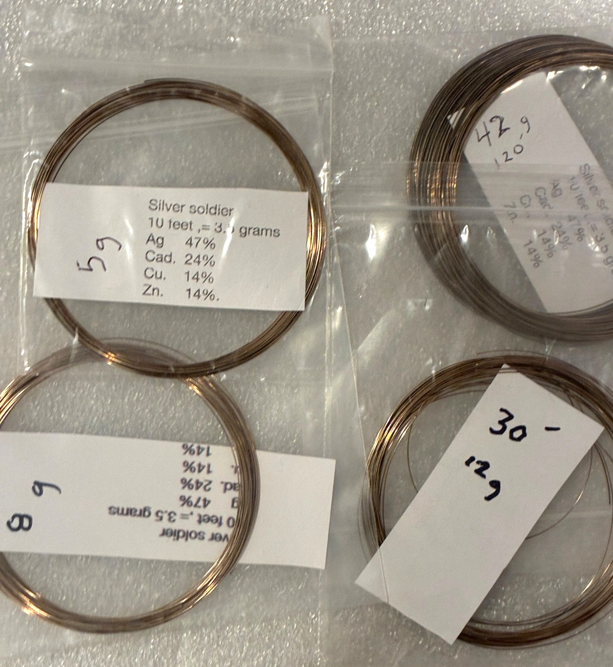 Silver Solder brazing alloy  / 47% Silver / .016"- 26 gauge / 10'