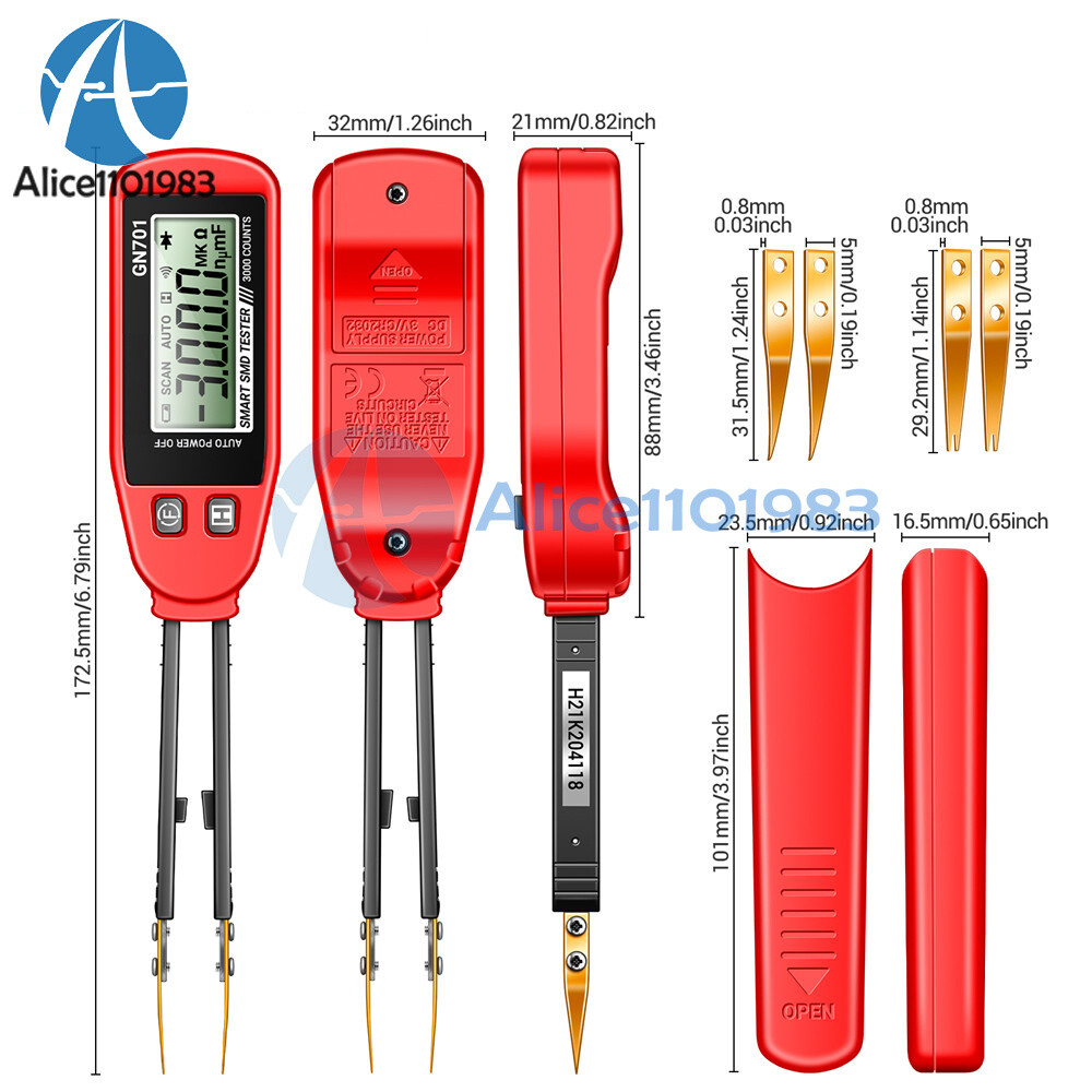 SMD Tester Resistance Capacitance Meter Multimeter Professional Component tester