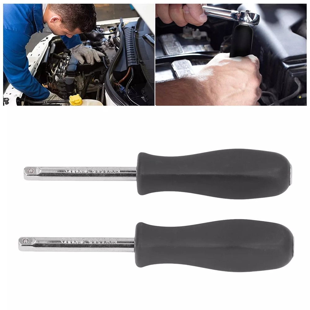 2 Pack 6 inch Long 1/4" Drive Spinner Screwdriver Handle Socket Nut Driver Tool