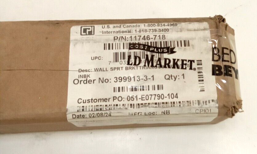 Chatsworth 11746-718 Triangular Wall support Bracket 18" Steel for Cable Runway