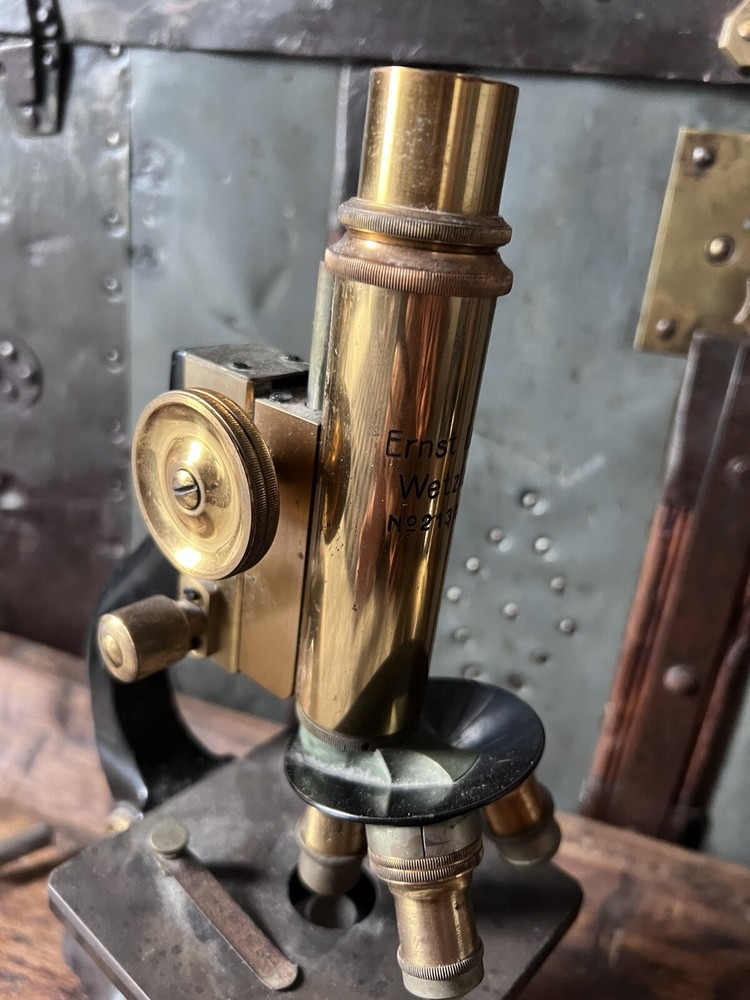 Antique Ernst Leitz Wetzlar Compound Microscope 213138