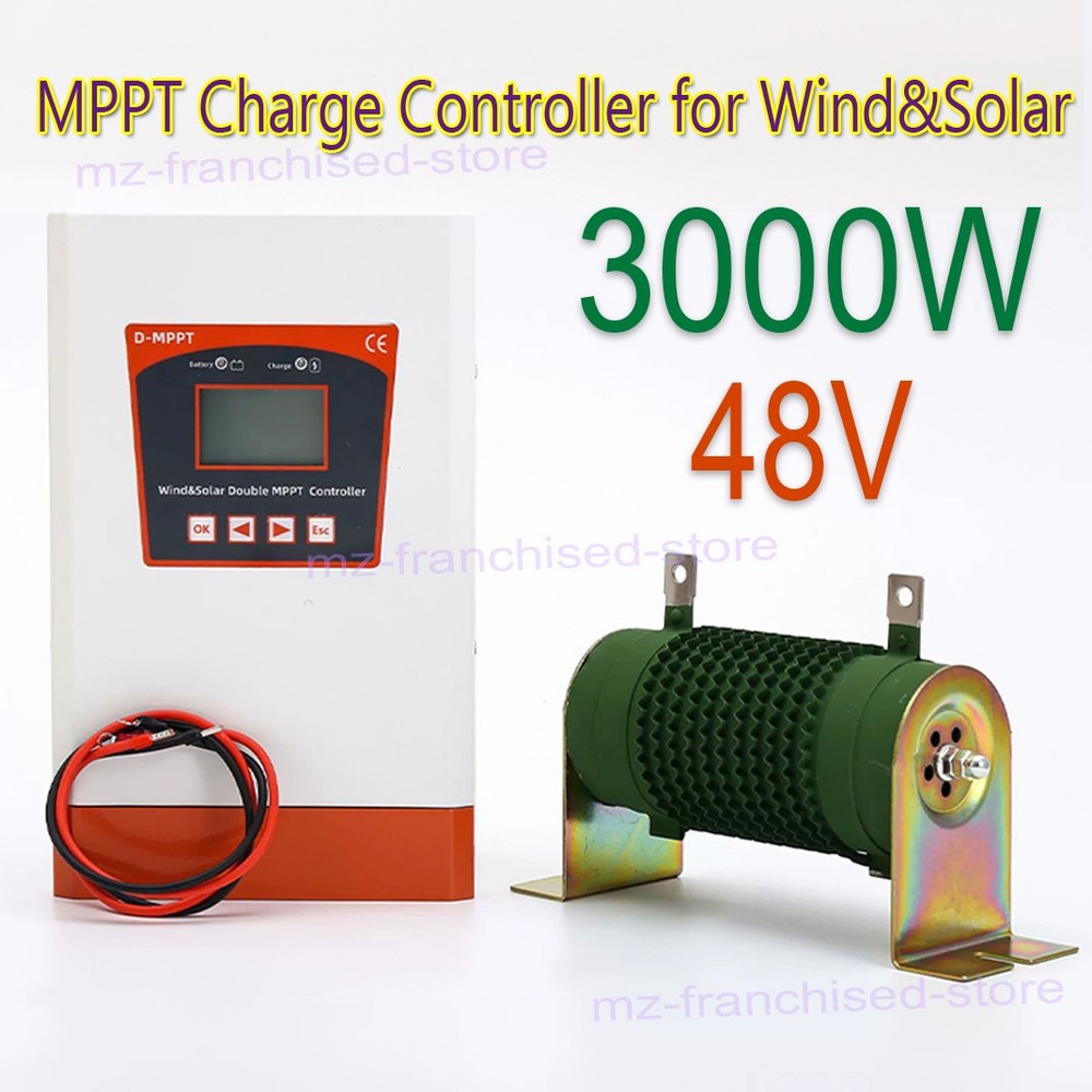 Auto Solar Panel & Wind Charge Controller 12V/24V/48V Regulator Dual MPPT System