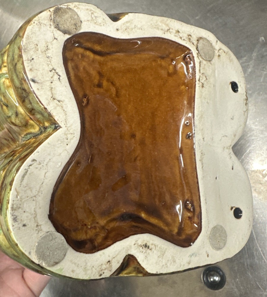 Stoneware Frog Boots Planter About 5” X 6”