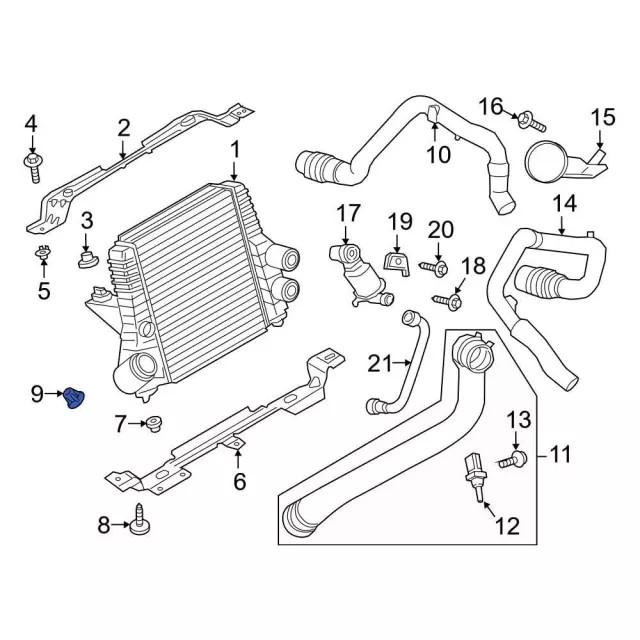 Genuine Ford Radiator Support Splash Shield Nut W717634-S439