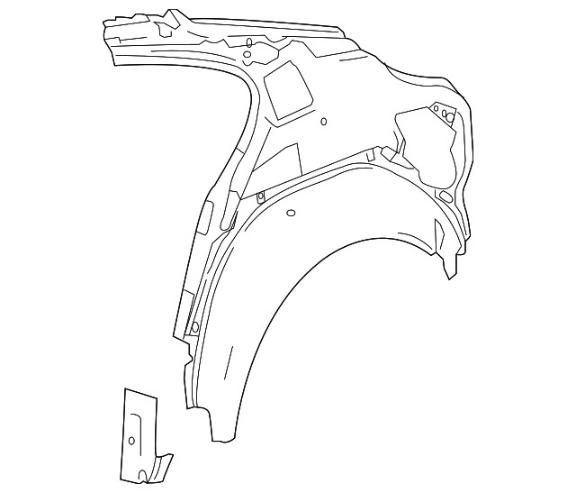 Genuine GM Driver Side Body Side Inner Panel 22859647