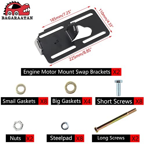 LS Conversion Engine Swap Mounts,1973-1998 Square Body- Adjustable Swap BLACK