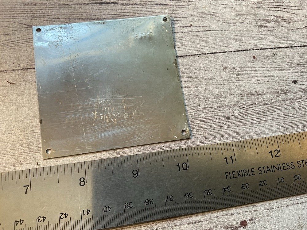 ORIGINAL VINTAGE PIPER AIRCRAFT DATA NAME PLATE
