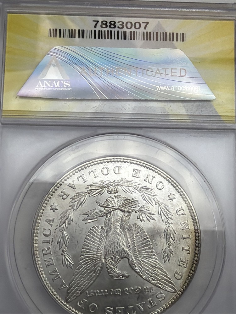 1884 Morgan Silver Dollar ANACS MS63 90% Silver