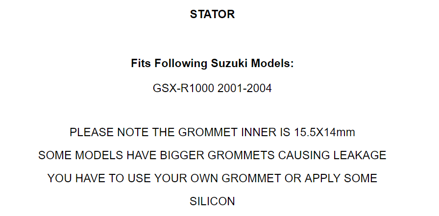 Stator For Suzuki GSXR1000 GSX-R1000 GSXR 1000 2001-2004 31401-18G00 31401-40F00