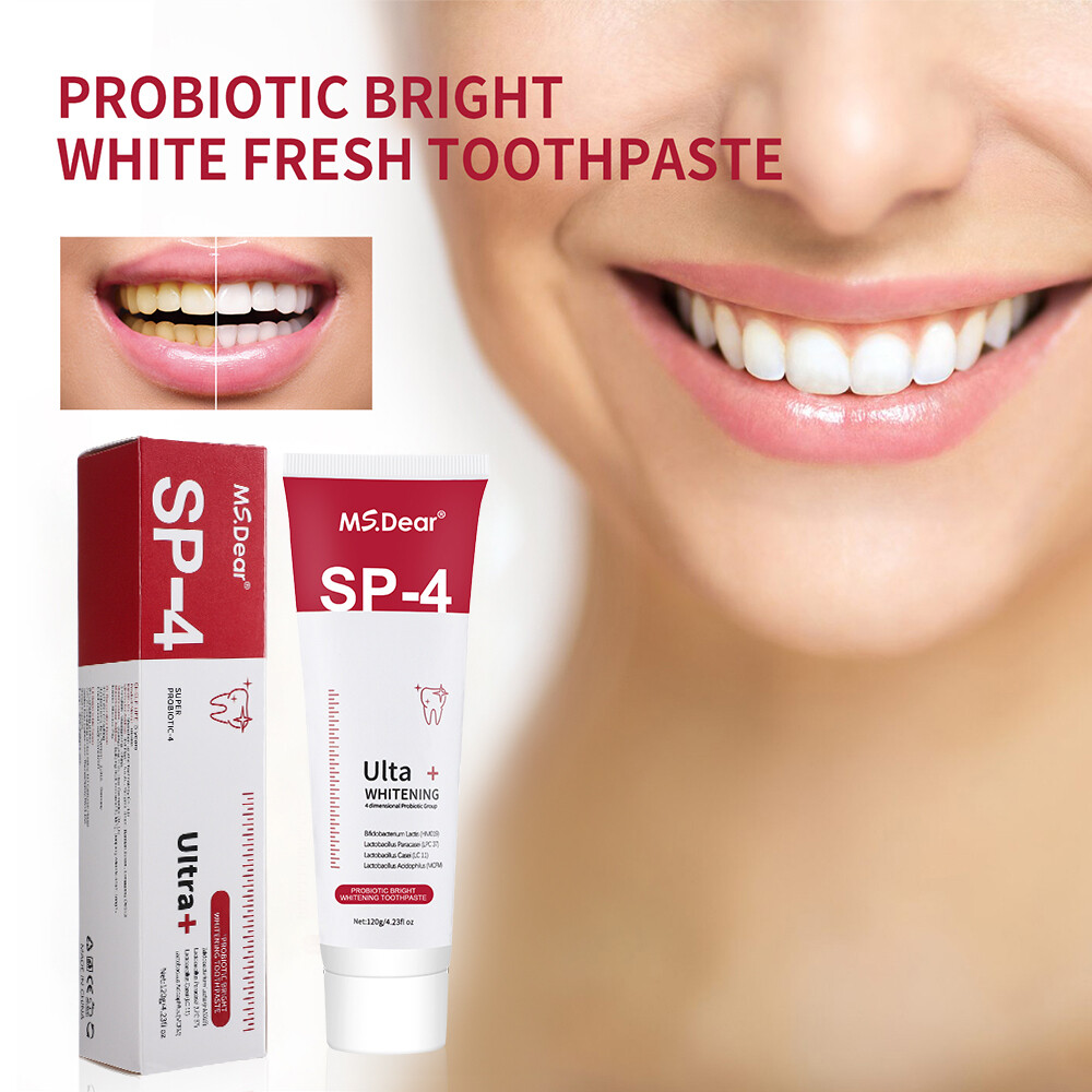 2xSip-4 Toothpaste, Whitening Sp-4 Toothpaste Bright White Toothpaste Toothpaste