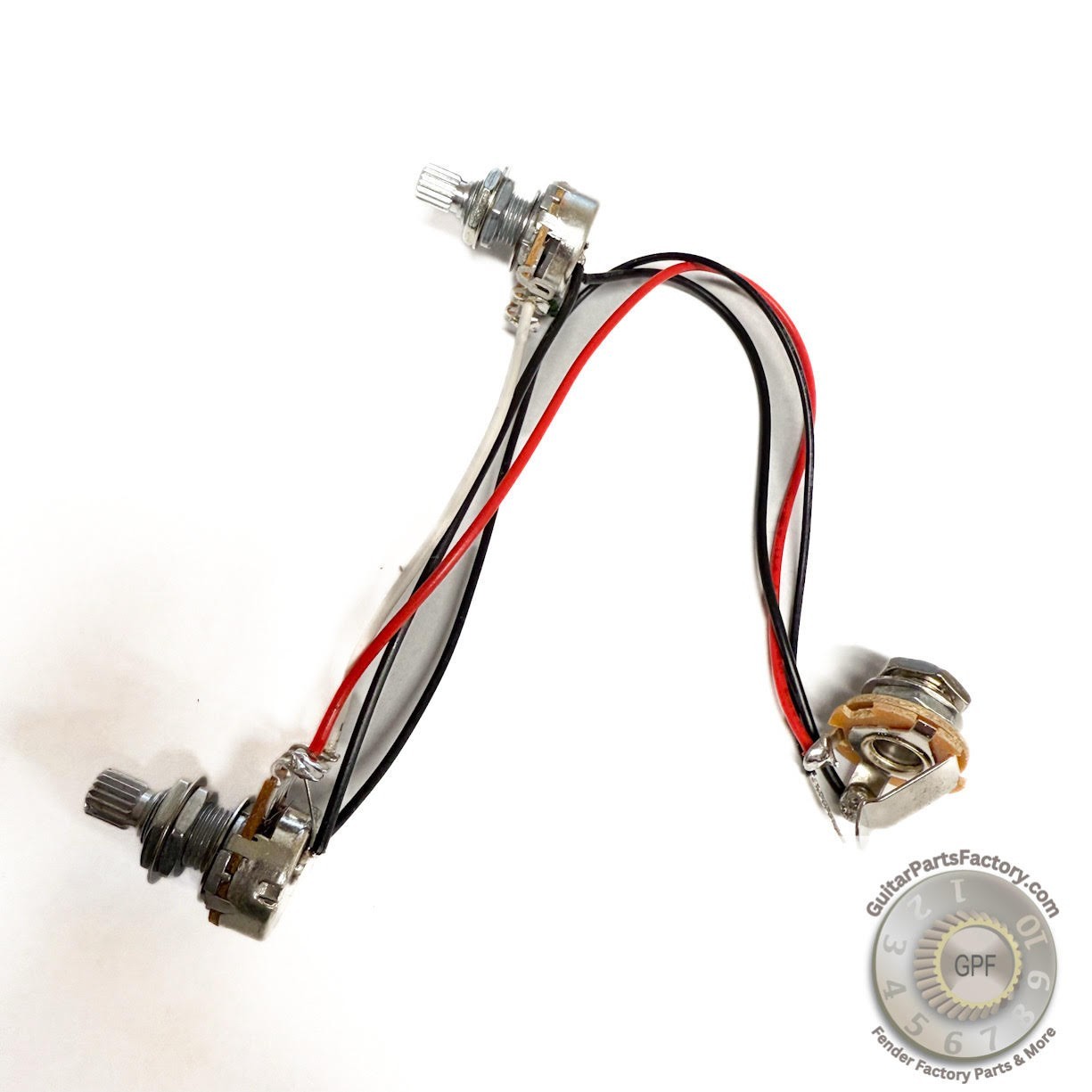 WKP-500A-B 500K Volume Tone and Jack Harness Wiring Kit Guitar or Bass